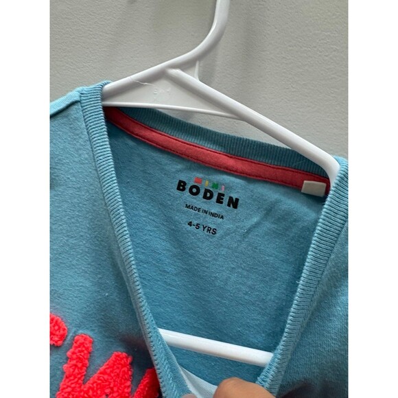 Mini Boden Crocodile Applique "Beware of the..." Shirt 4-5 Years - Picture 4 of 4